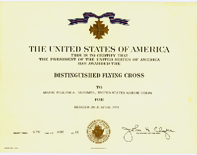 Distinguished Flying Cross award for William Bloomer.gif