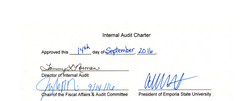 Internal Audit Charter Signature