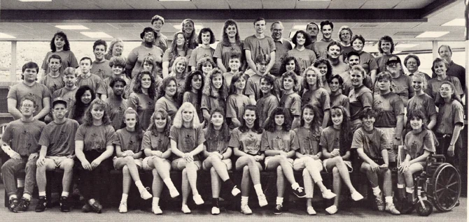 Students in the 1991 Kansas Future Teacher Academy