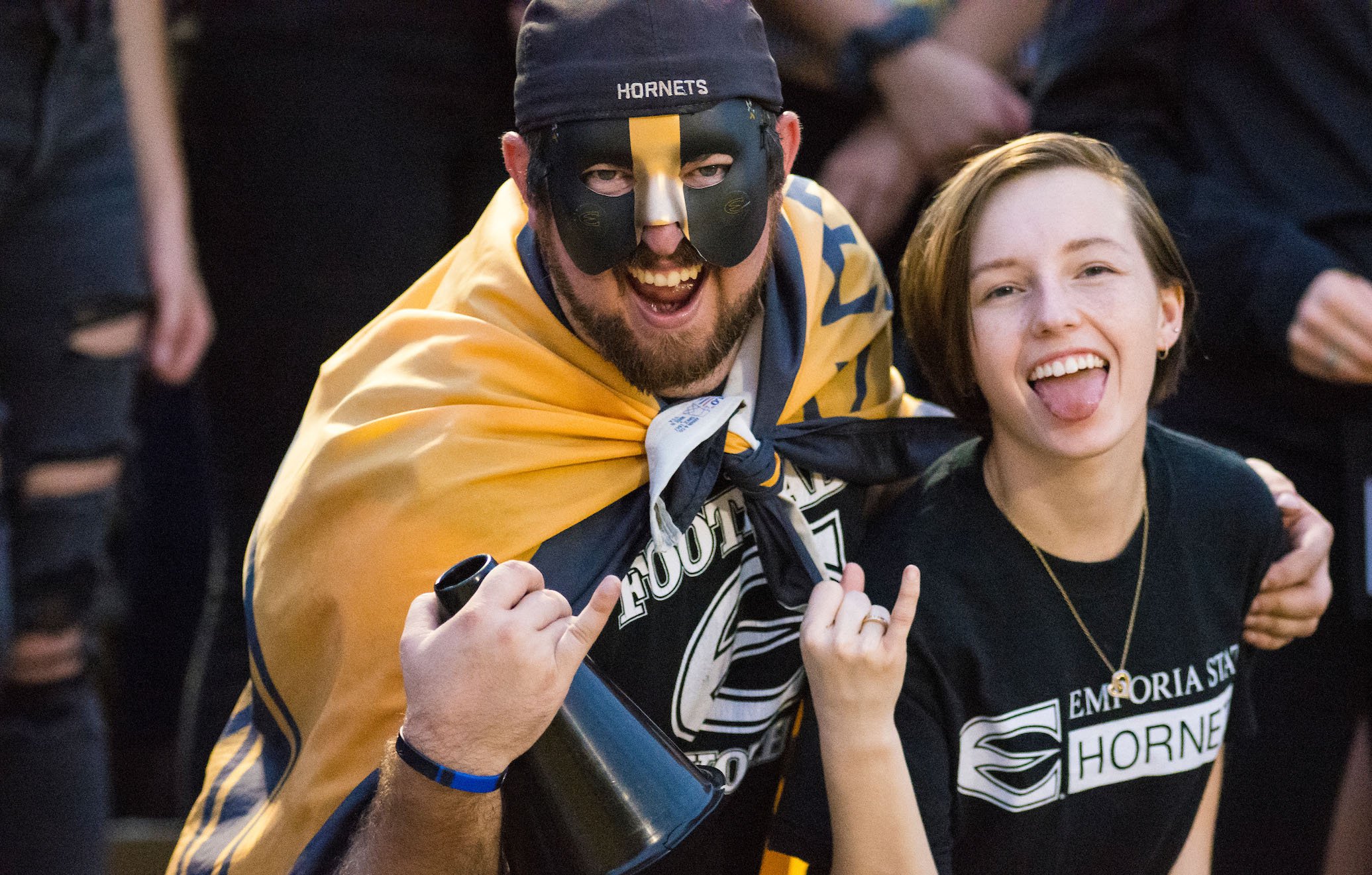 Students cheering at game