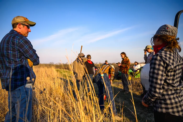 Students at Emporia State's Ross Reservation