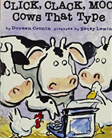 Book cover: Click, Clack, Moo Cows That Type