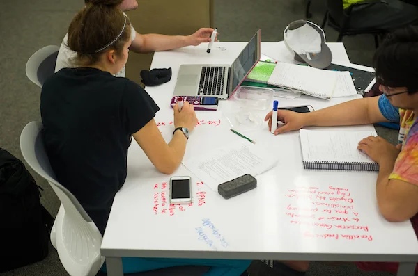 Students collaborating