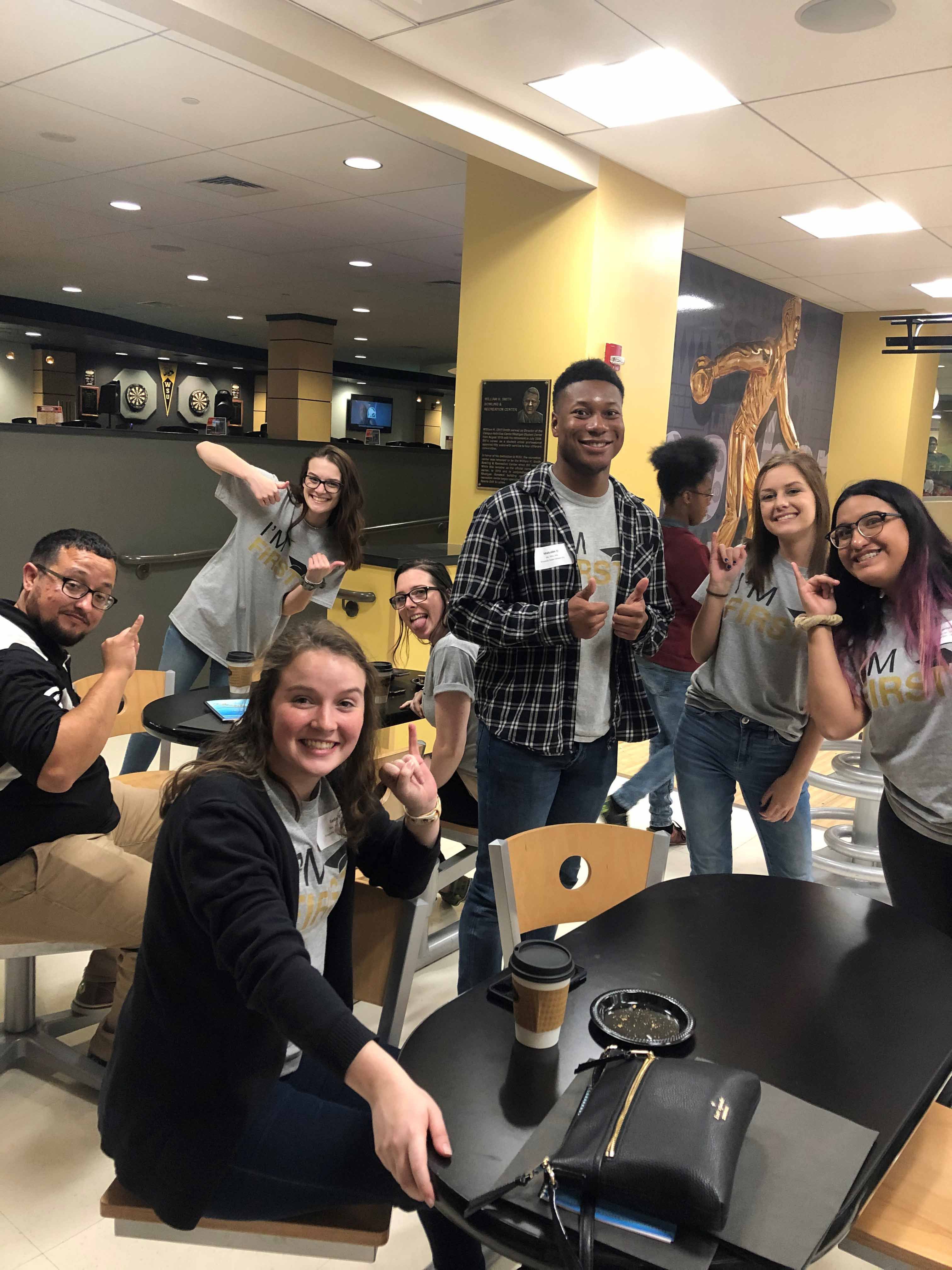 Emporia State First Gen students bowling