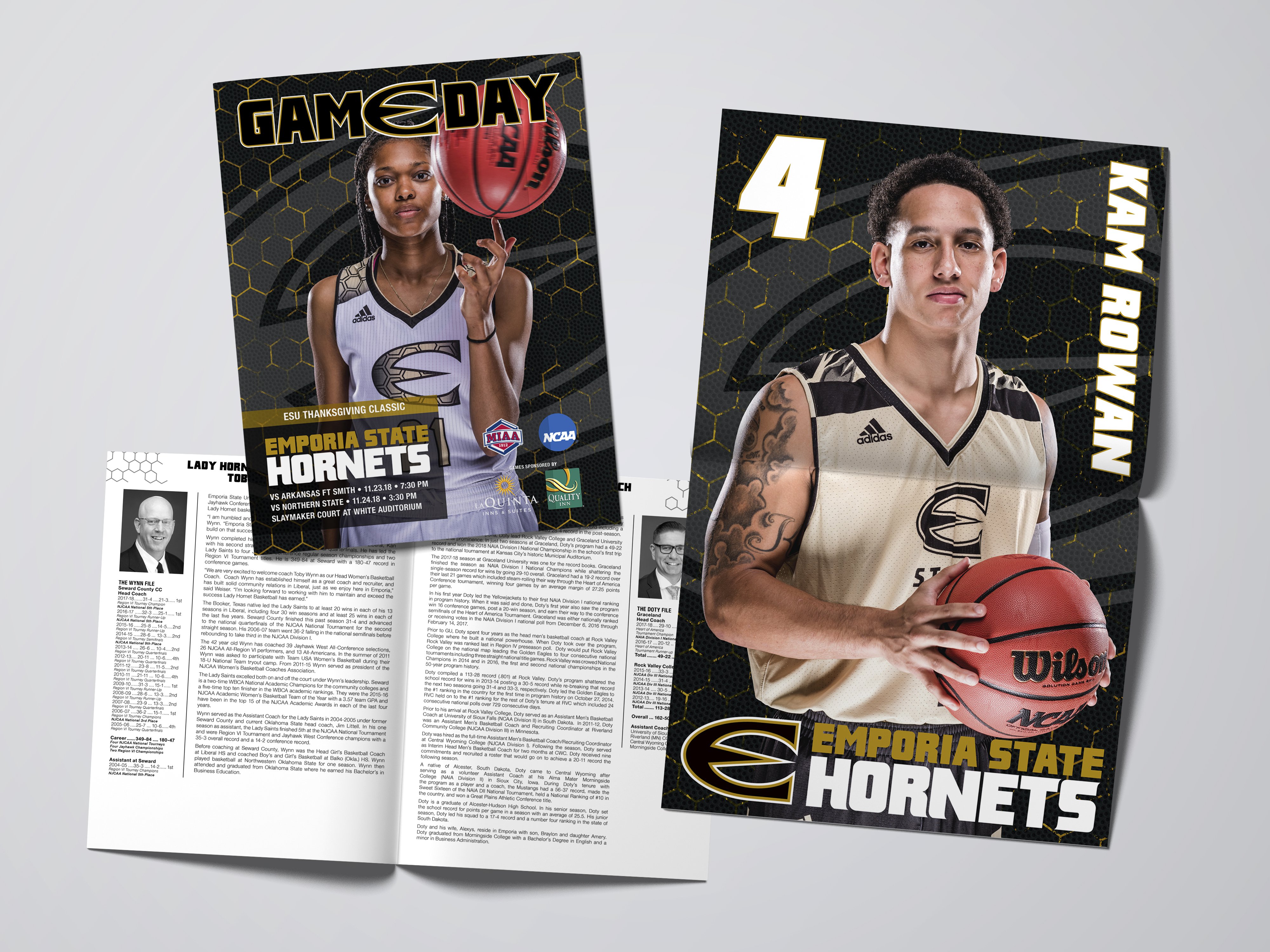 Basketball program printed by Emporia State's University Copy Center