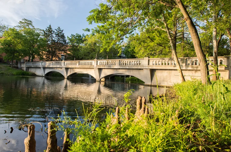 Emporia State University Wooster Lake bridge