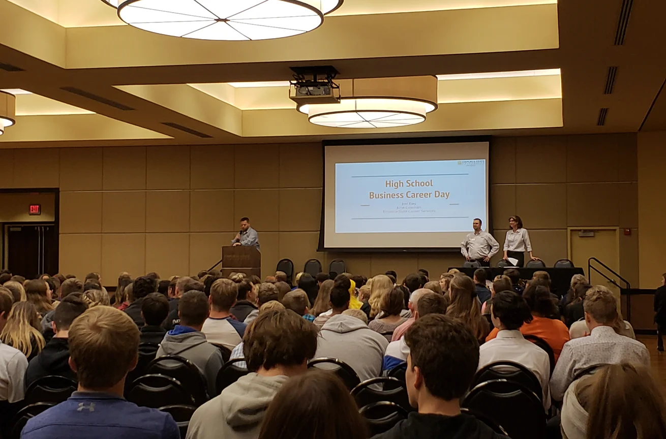 Students at High School Business Career Day