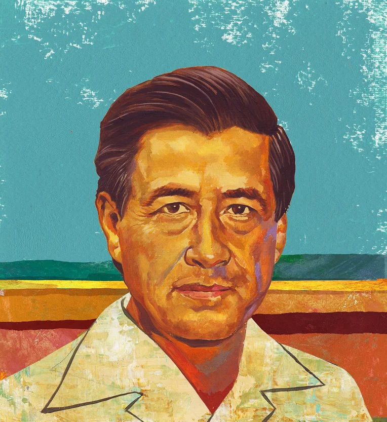 Cesar Chavez painting by Rafael Lopez