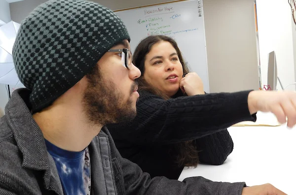 Students studying together