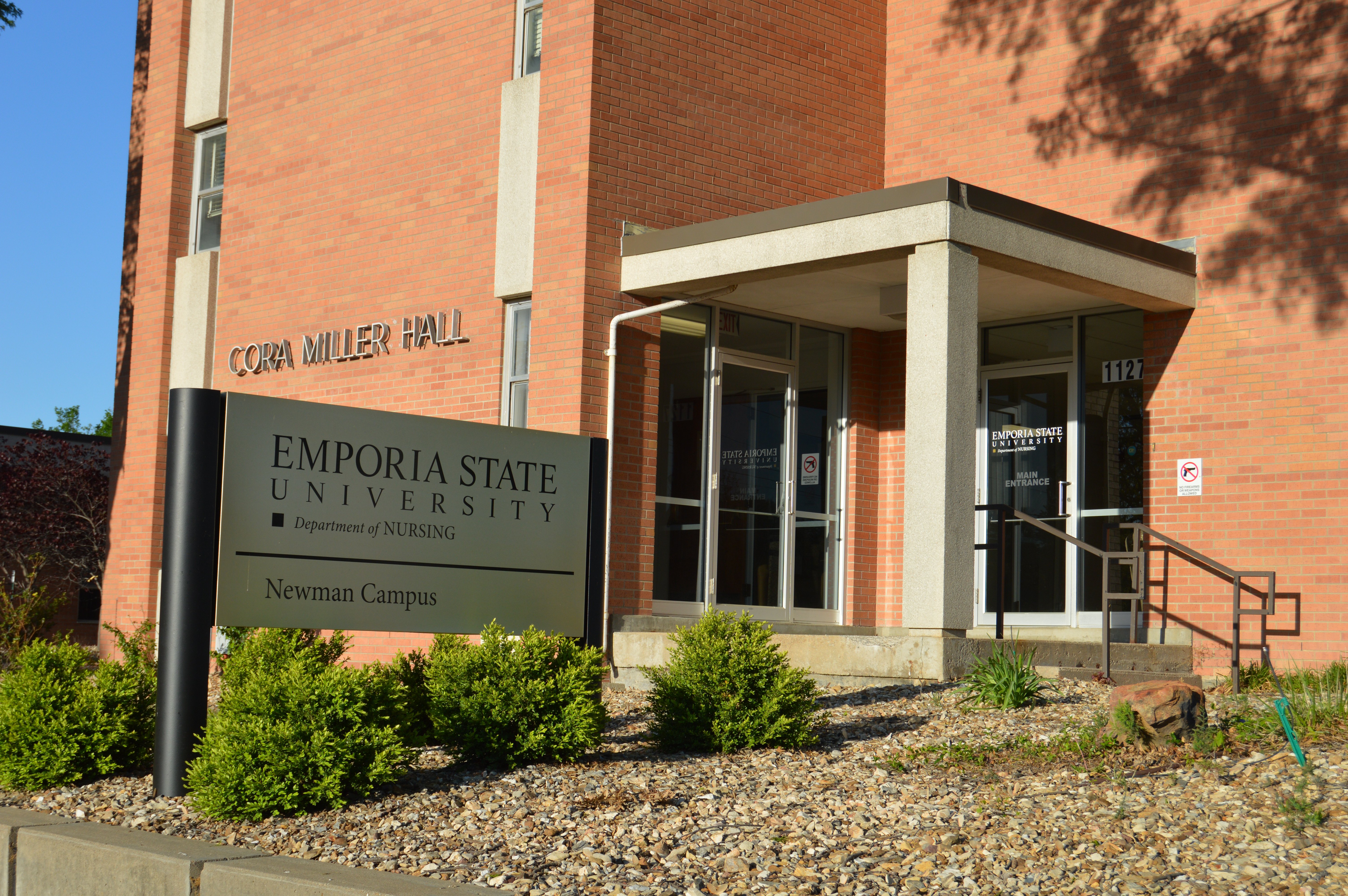 Exterior of Emporia State Cora Miller Hall, home of the Department of Nursing