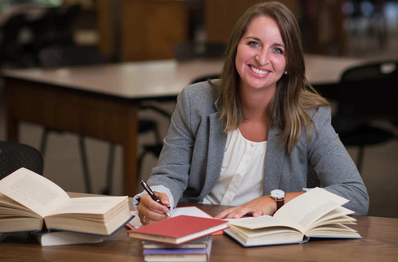 Student studying