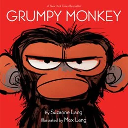 Book cover, "Grumpy Monkey" by Suzanne Lang