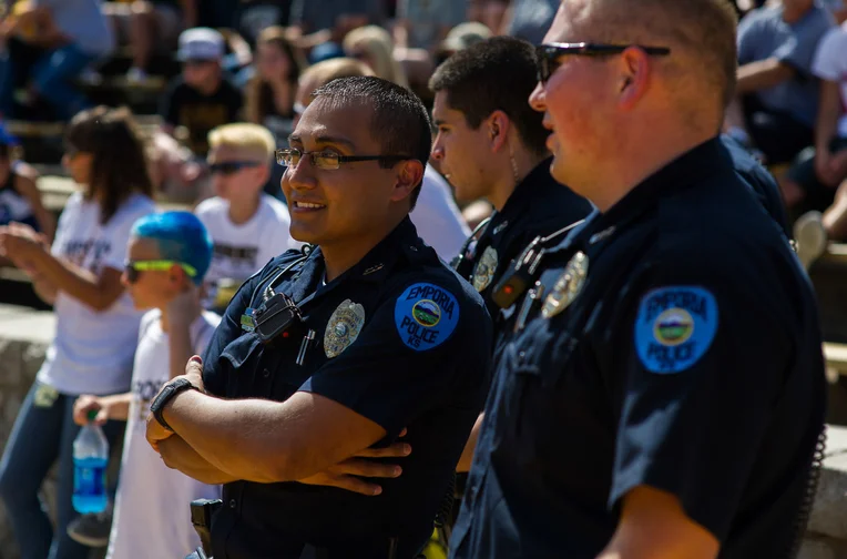 Emporia Police Officers talking