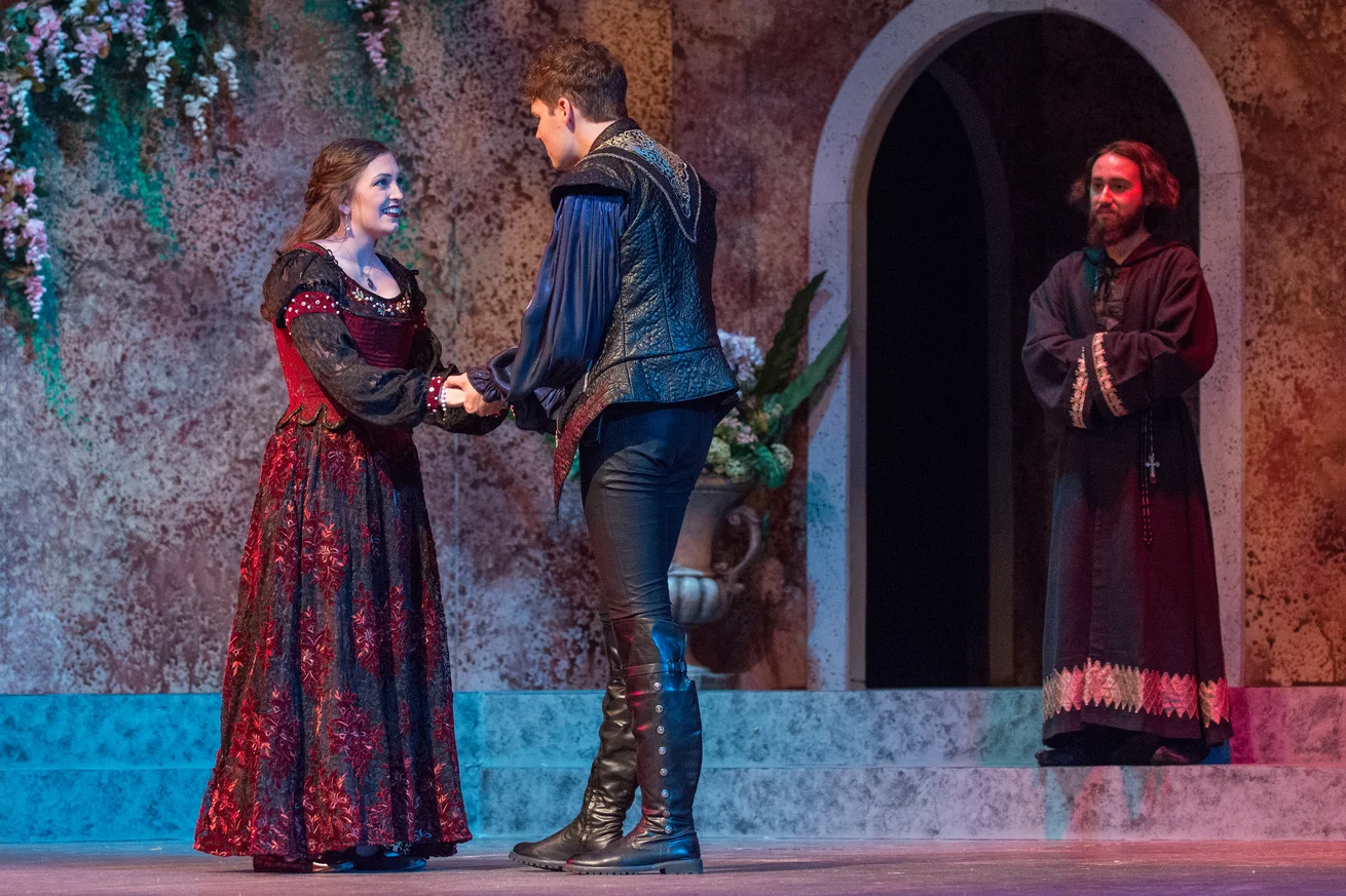 Emporia State theatre students performing "Romeo and Juliet"