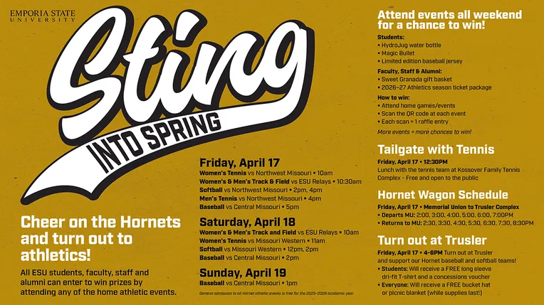 Graphic with type on gold background