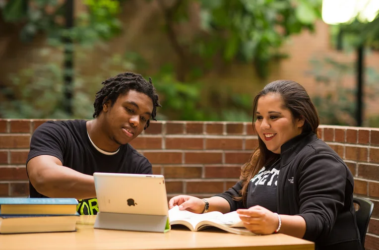 Students studying