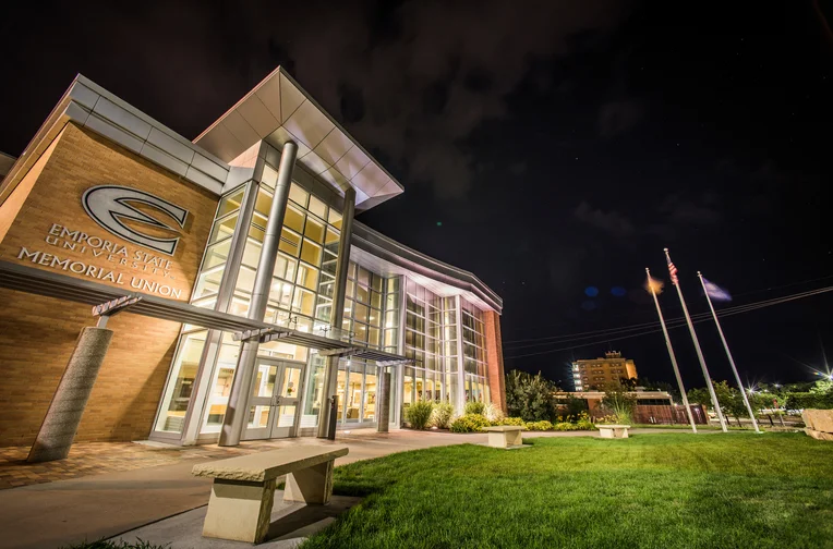 Memorial Union at night