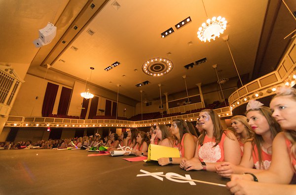 Students at Sorority Bid Night