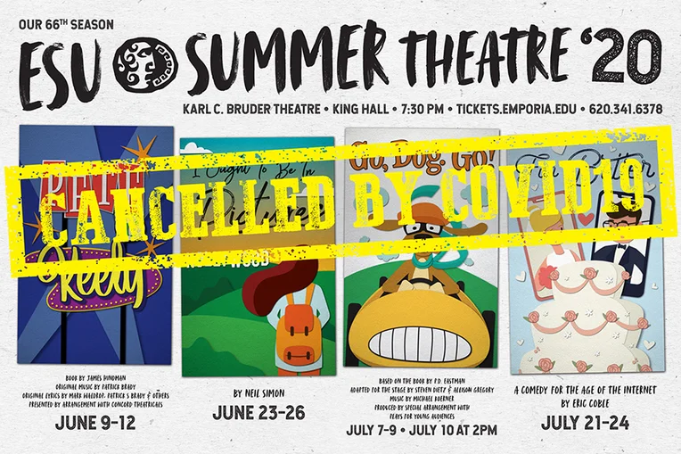 ESU Summer Theatre 2020 canceled poster